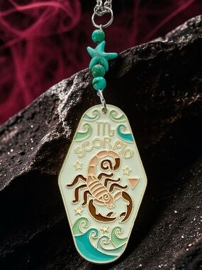🆕 Scorpio Zodiac/Water Sign Pendant Necklace-Stainless Steel